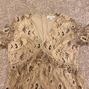 Dress with tan lace